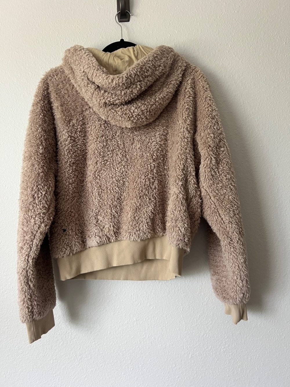 Lululemon Oh So Sherpa Half Zip Jacket With Hood In Trench Color Size 10 - Picture 3 of 3